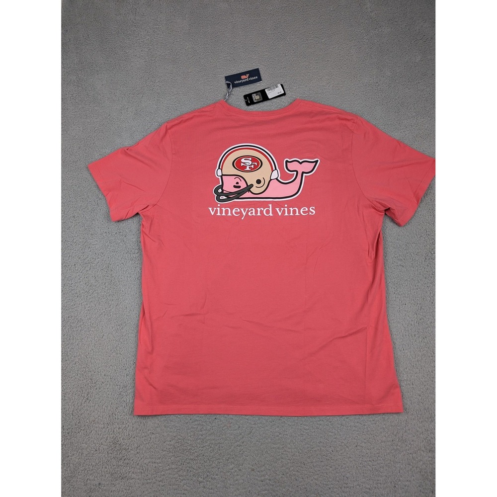 San Francisco 49ers Shirt Mens 2XL Red NFL Football Vineyard Vines Pocket Tee